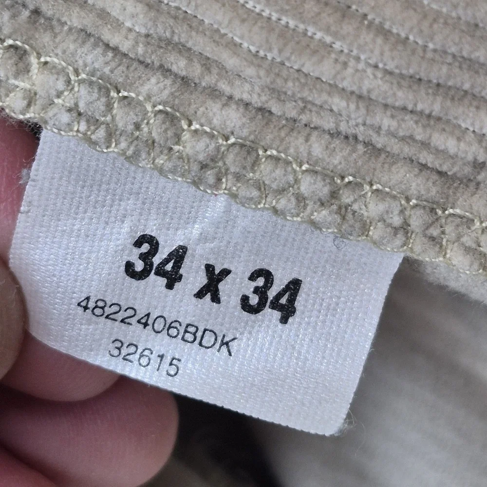VTG Polo Ralph Lauren Men's 34 Beige Corduroy Pants Classic Preppy Straight Leg